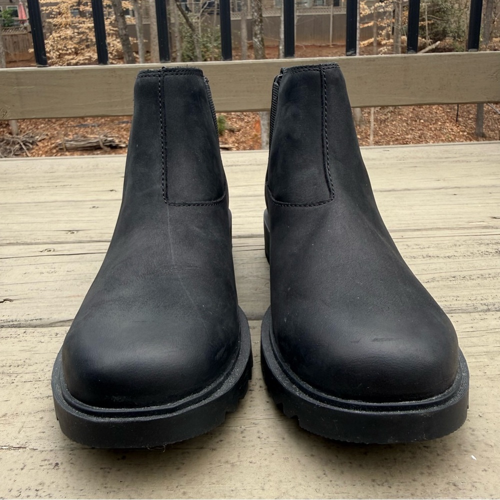 NWOB Sorel Emelie II Chelsea in Black Leather Bootie size 7 - Picture 5 of 15